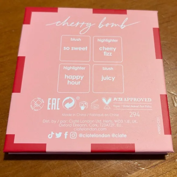 Ciate London Cherry Bomb Blush & Highlighter Palette - Picture 9 of 16